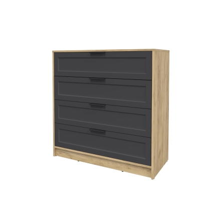 Kомод Тренд КТ-К100 (Дуб золотой ЛДСП/ Пепел ЛМДФ) Ш1000 В1020 Г451 Kомод Тренд КТ-К100 (Дуб золотой ЛДСП/ Пепел ЛМДФ) Ш1000 В1020 Г451